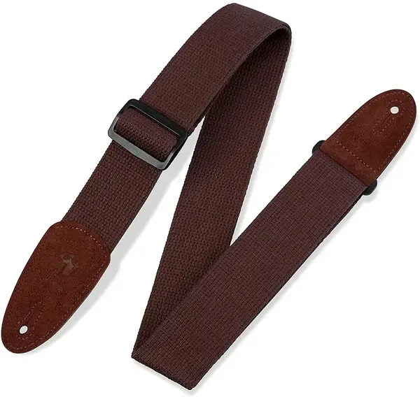 Ремень для  гитары Levy's MC8-BRN 2" Cotton Strap with Suede Ends Brown