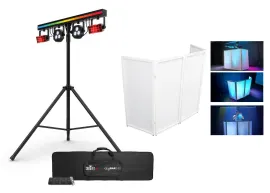 Chauvet DJ GIGBAR 3 ILS Light Bar w/2) Derby/Pars/Strip+Tripod+Footswitch+Facade