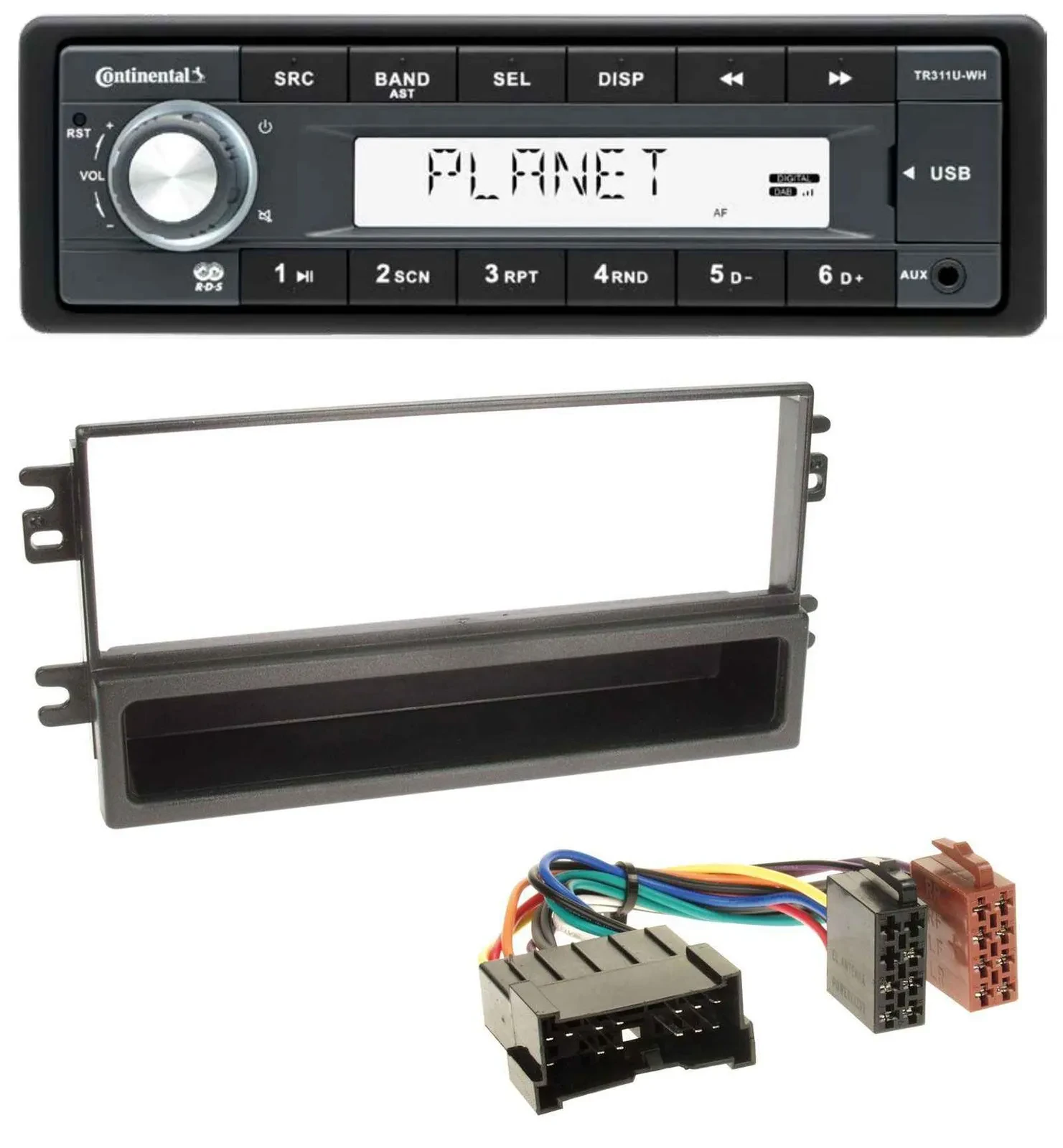 Continental USB MP3 AUX 1DIN Autoradio für Kia Carnival 01-06 Carens ab 03