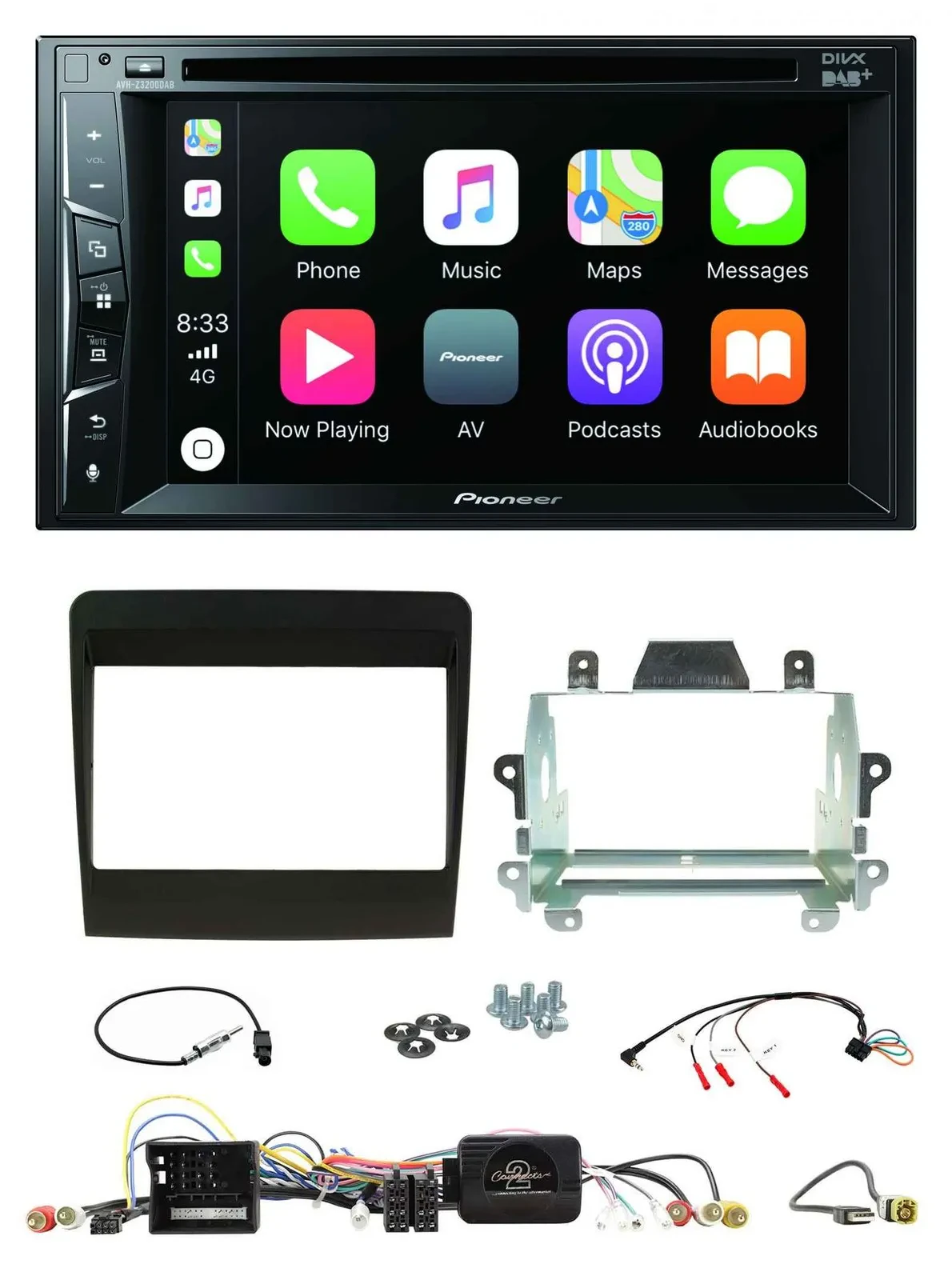 Pioneer Lenkrad USB DVD Bluetooth DAB 2DIN Autoradio für Porsche 911 2011-2017 9