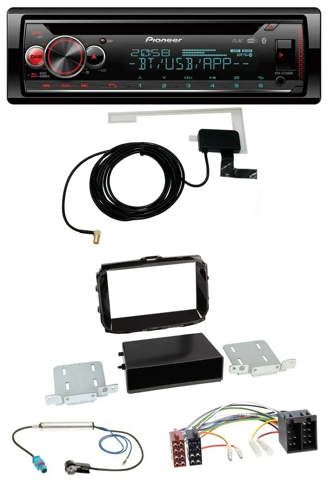 Автомагнитола для Alfa Giulietta (с 2013) Pioneer CD/MP3/USB/Bluetooth, DAB, ISO