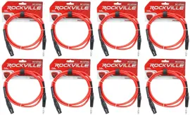 Коммутационный кабель Rockville RCXFB6R Red 1.8 м (8 штук)