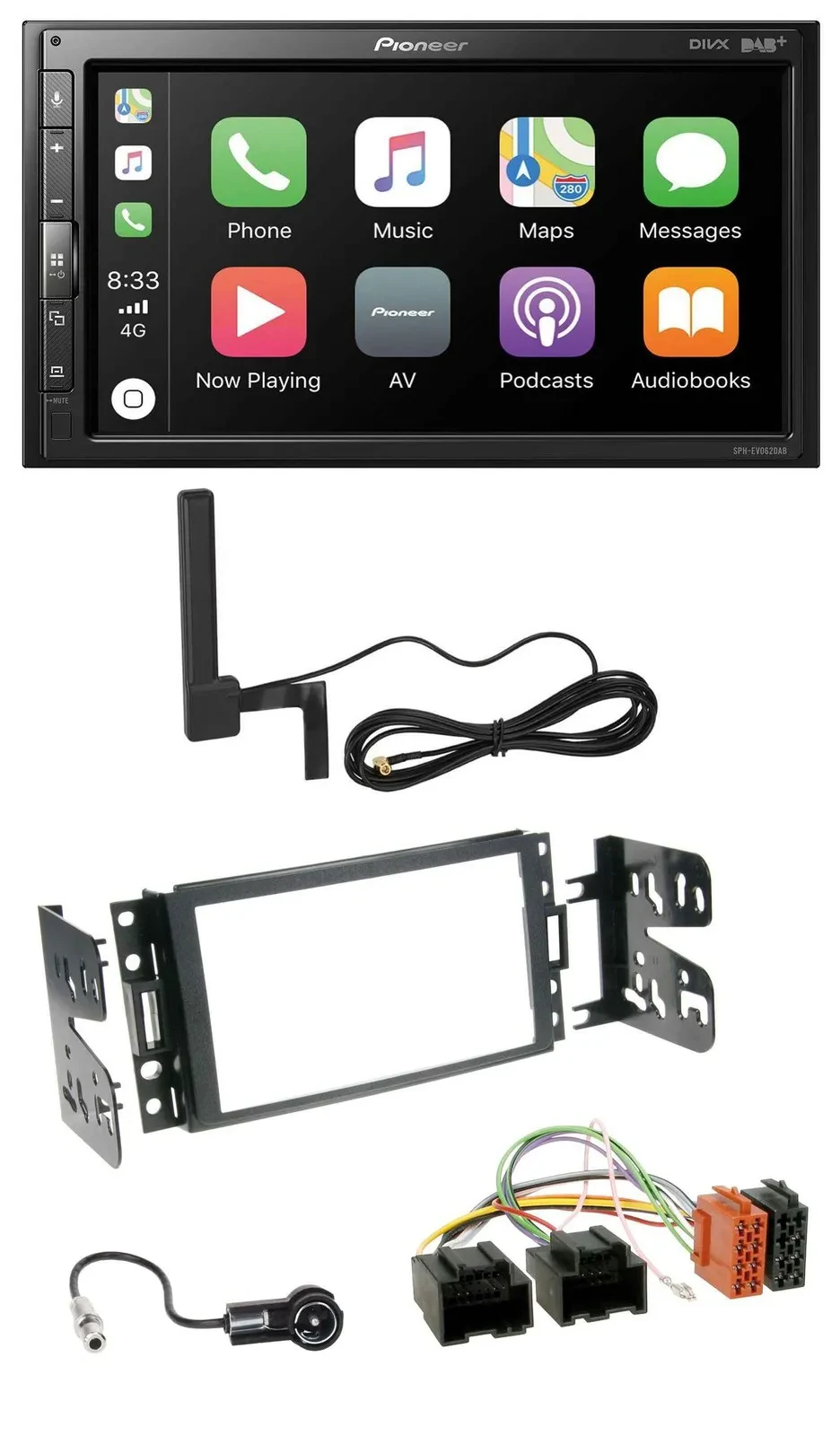 Автомагнитола для Chevrolet Corvette/Uplander (с 2005) Pioneer 2-DIN USB Bluetooth DAB MP3