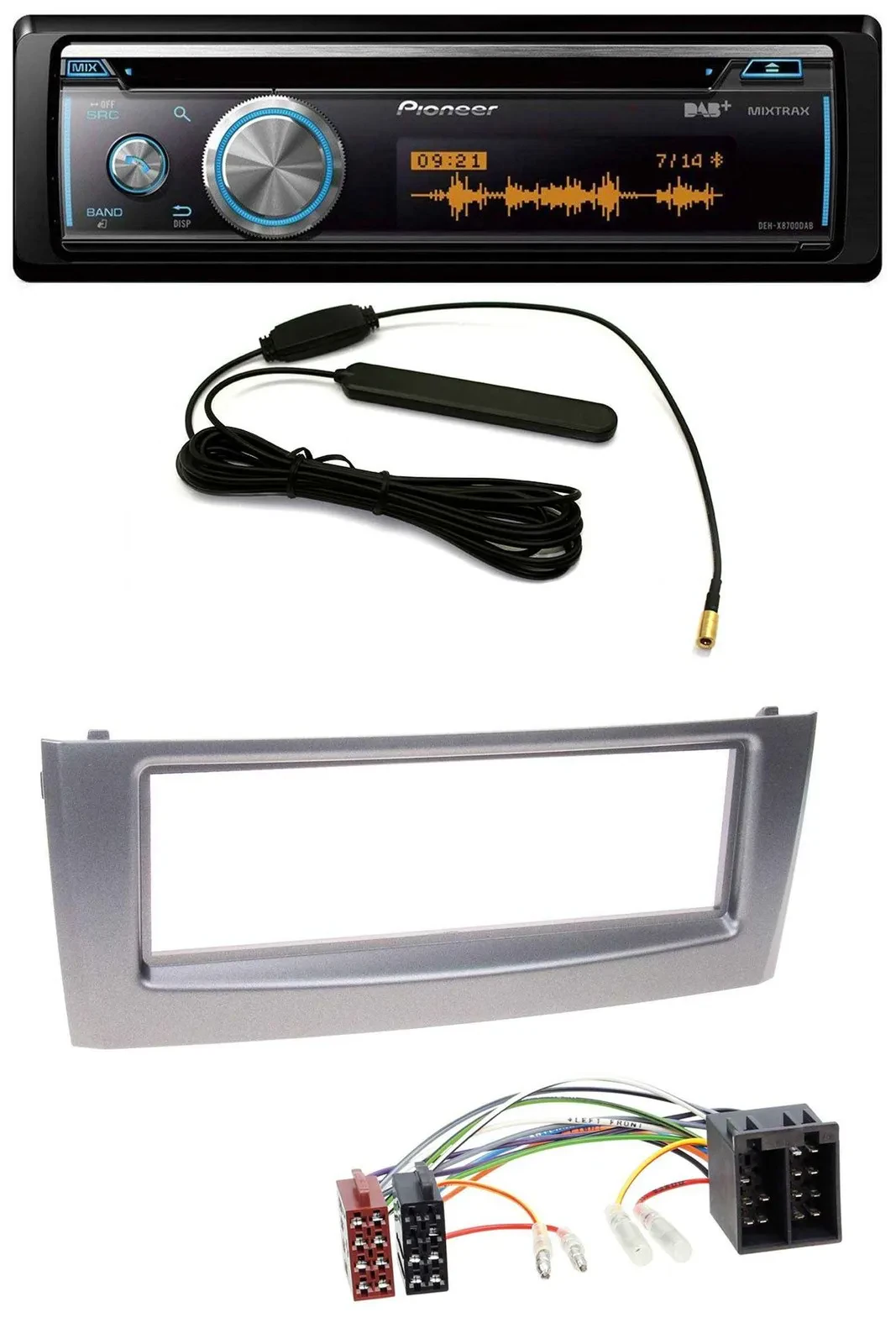 Pioneer CD USB Bluetooth DAB MP3 Autoradio für Fiat Punto Grande Punto ab 05 gra