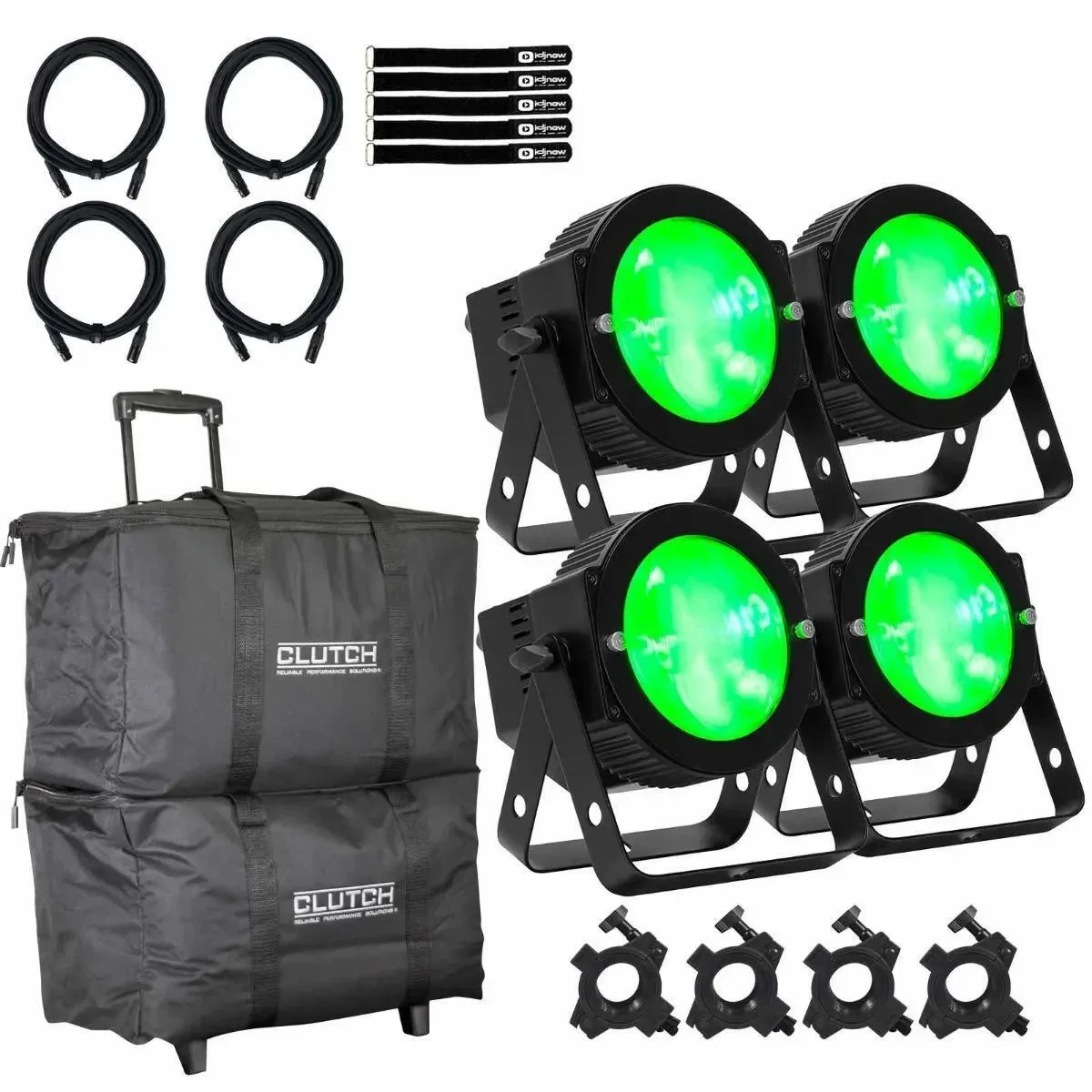 Светодиодный прибор American DJ Dotz Par RGBL C.O.B. LED с аксессуарами (4 штуки)