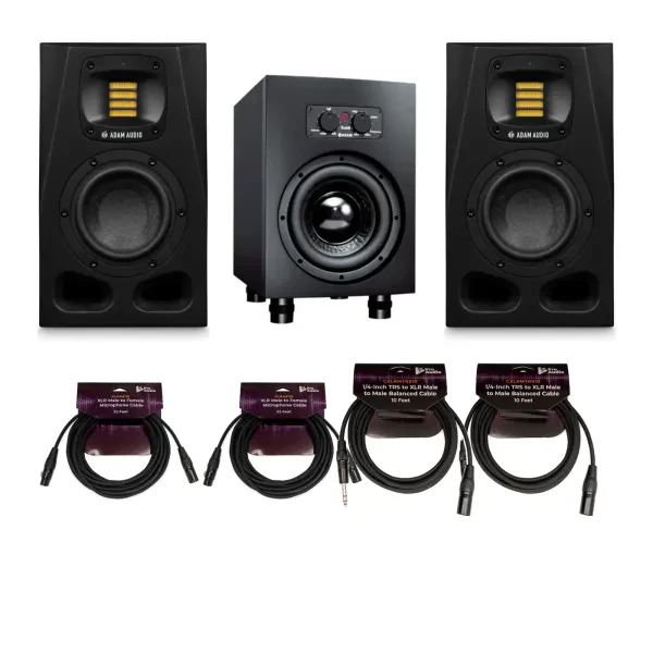 ADAM Audio A4V 2 Way Studio Monitor with ADAM Audio Sub 8 8 Studio Subwoofer