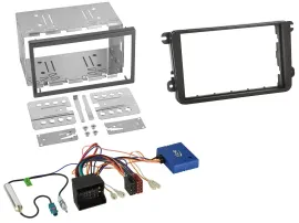 Einbauset CAN-Bus Doppel DIN Autoradio für Skoda Fabia 2007-2014 schwarz