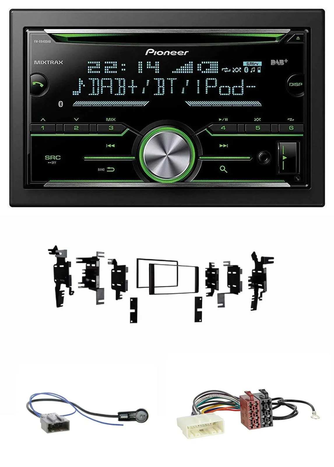 Автомагнитола Pioneer 2-DIN Bluetooth DAB USB CD для Nissan Tiida/Versa C11 (с 2007)