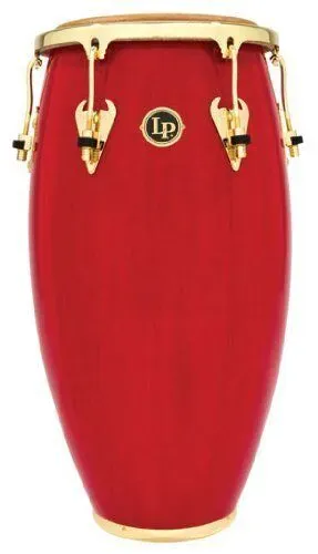 Latin Percussion LP Matador 12-1/2" Wood Tumbadora - Red/Gold Tone