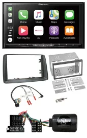Pioneer 2DIN Lenkrad USB DAB DVD Bluetooth Autoradio für Fiat Panda 2004-2007 gr