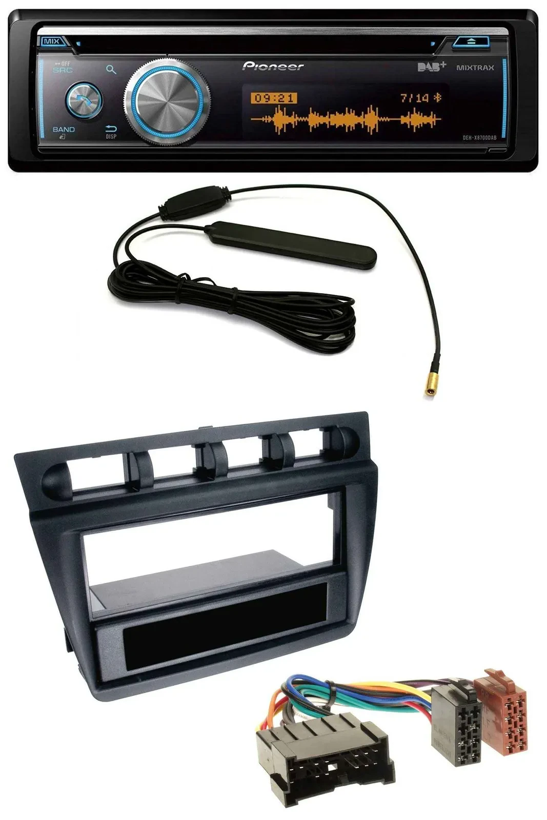 Pioneer CD USB Bluetooth DAB MP3 Autoradio für Kia Picanto (ab 2006) - schwarz