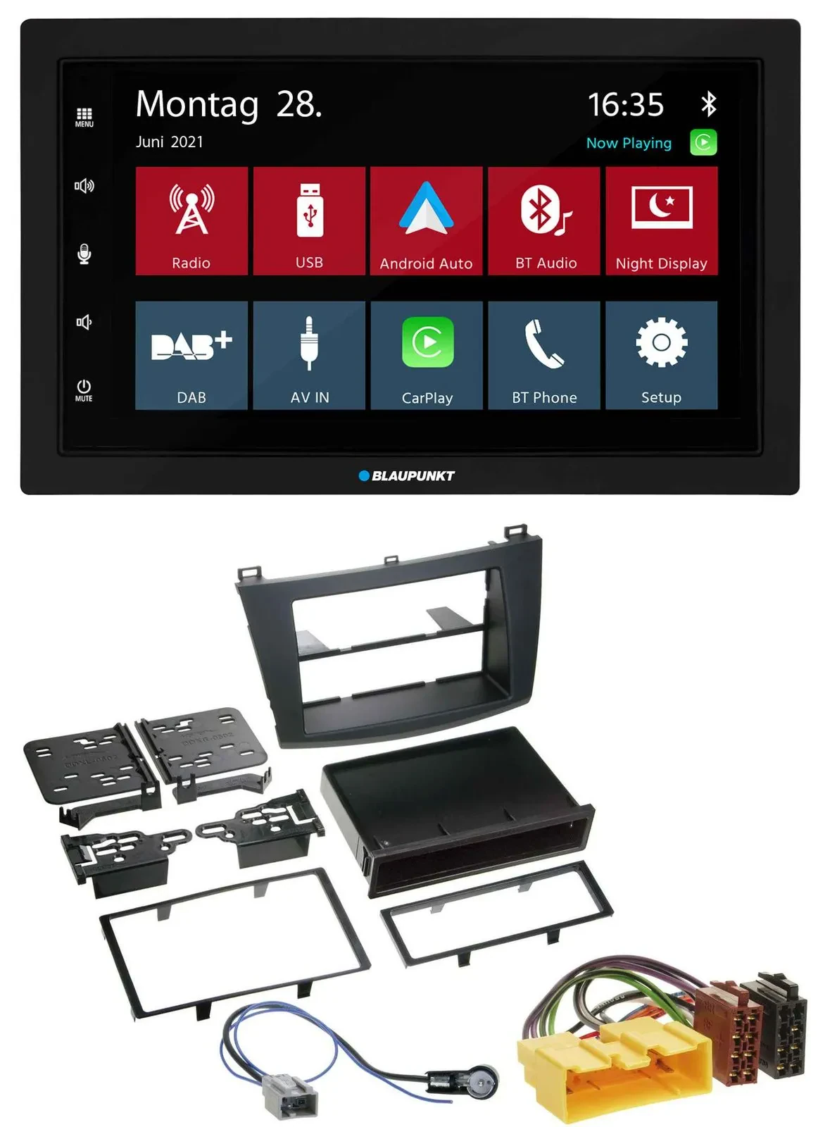 Blaupunkt MP3 Bluetooth DAB 2DIN USB Autoradio für Mazda 3 (2009-2013)