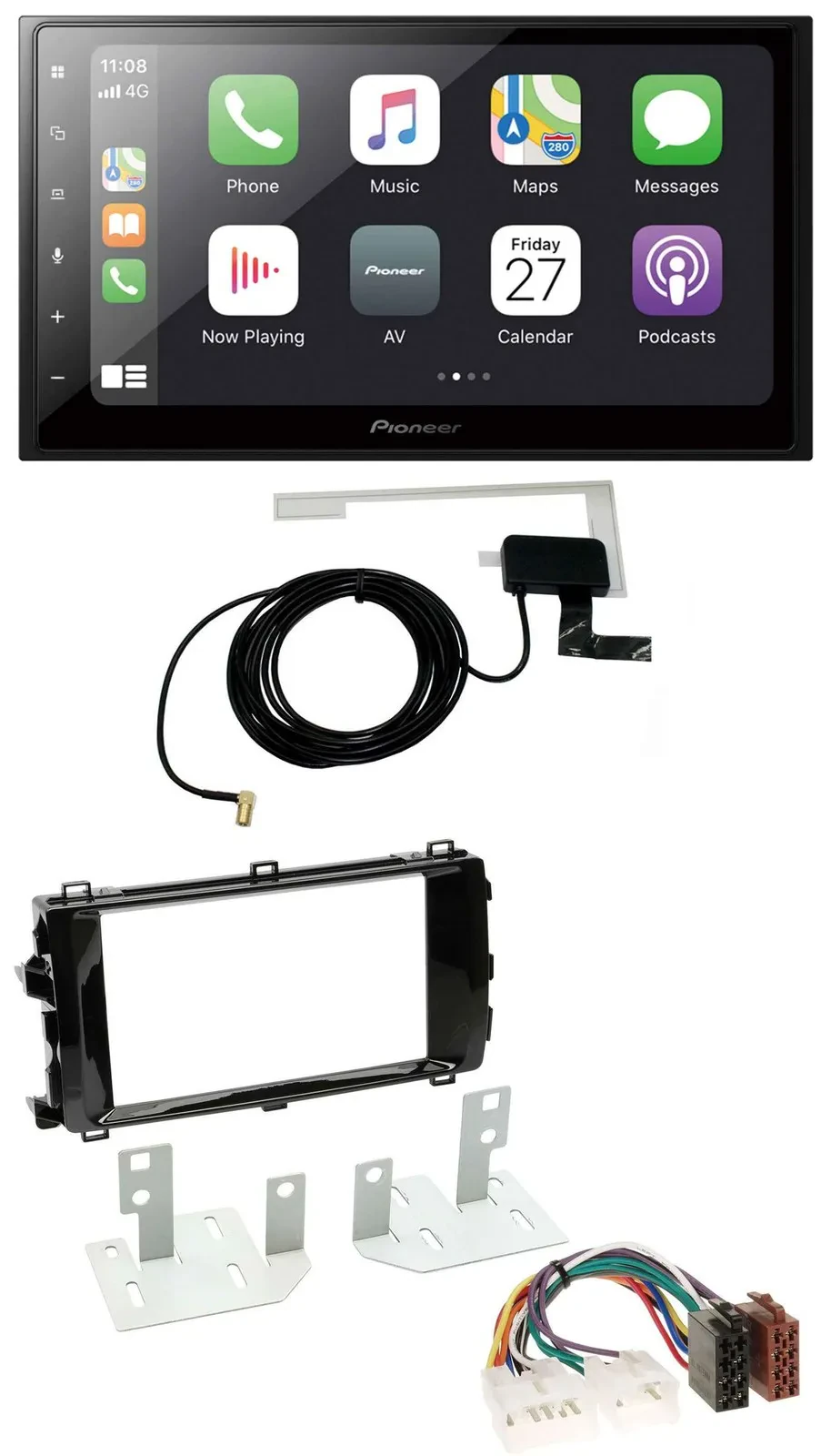 Pioneer USB MP3 2DIN Bluetooth DAB Autoradio für Toyota Auris (ab 2013)