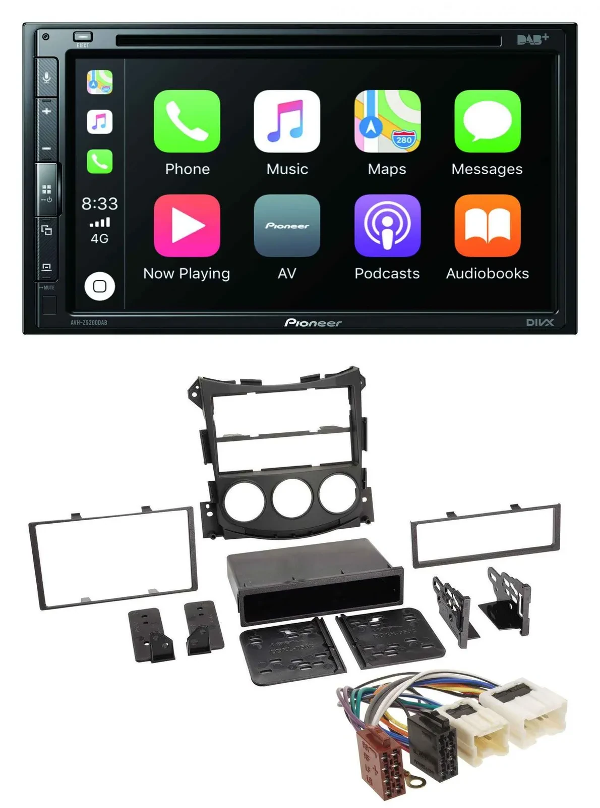 Pioneer DVD 2DIN MP3 DAB Bluetooth USB Autoradio für Nissan 370Z Coupe Roadster
