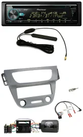 Автомагнитола Pioneer CD/MP3, DAB, USB для Renault Megane III (2009–2012), серый, поддержка управления с руля