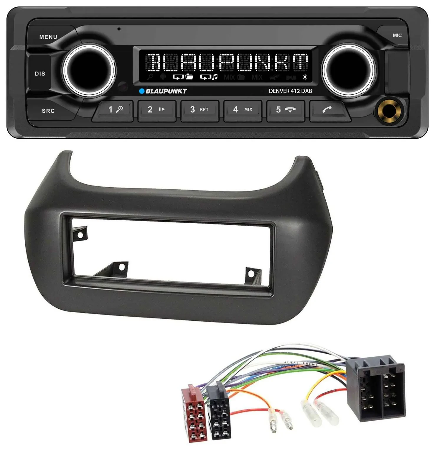 Blaupunkt Bluetooth DAB MP3 USB Autoradio für Fiat Fiorino Qubo Citroen Nemo Peu