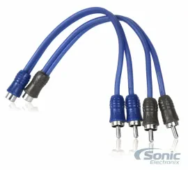 NVX XIN2M 1 Female to 2 Male Y-Adapter RCA Interconnect Cables 2-packs