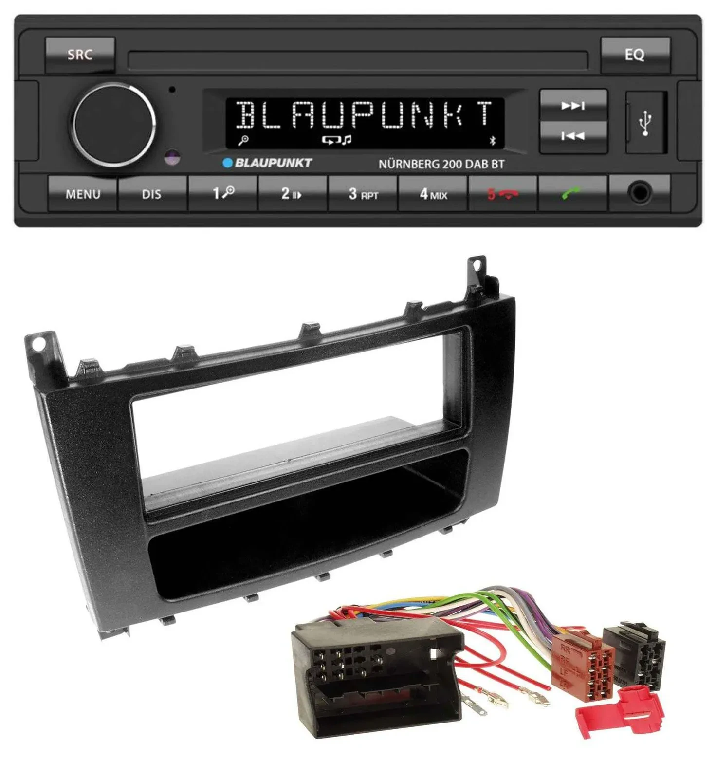 Blaupunkt USB DAB MP3 Bluetooth Autoradio für Mercedes CLK W209 C-Klasse W203
