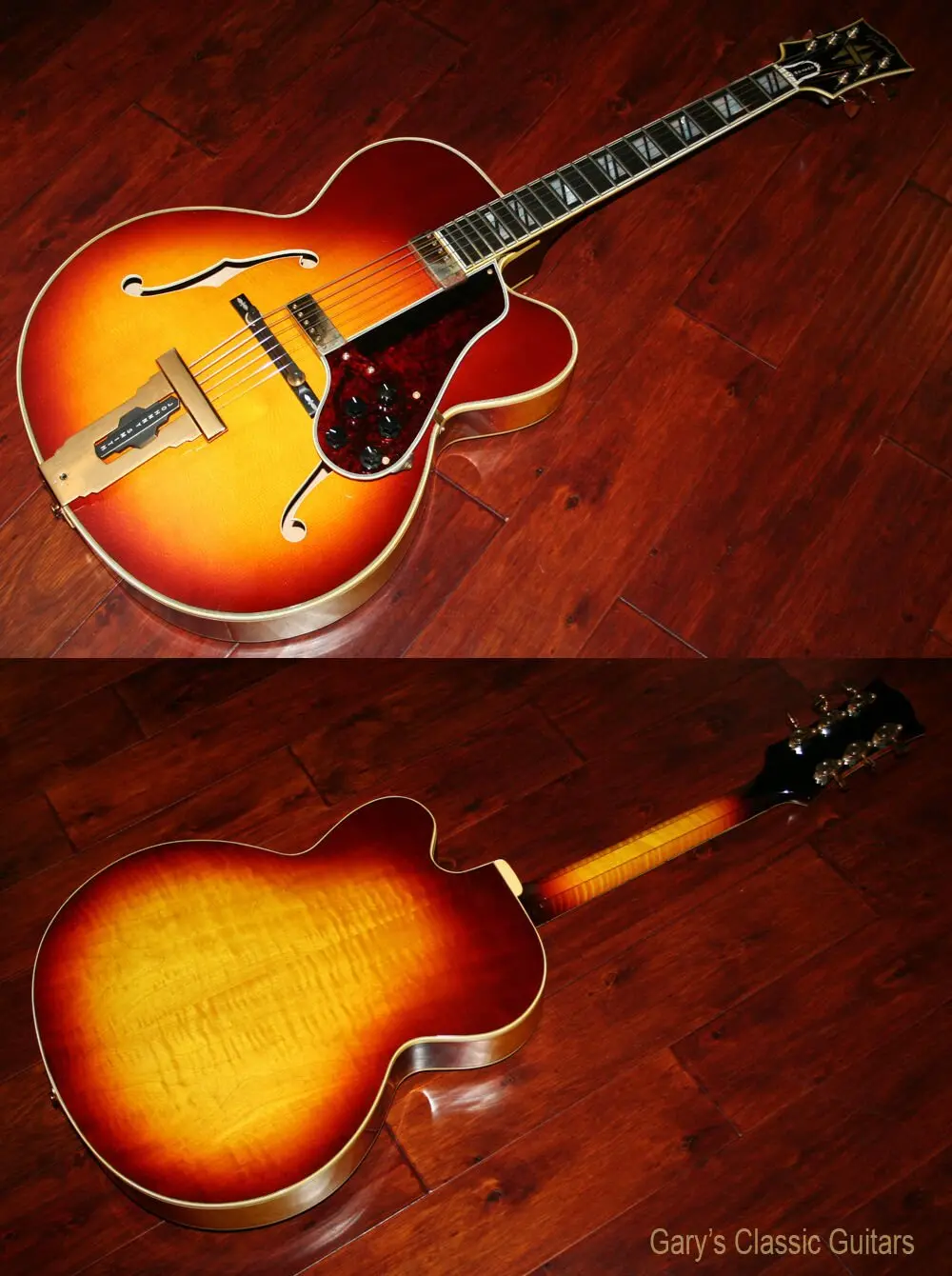 Электрогитара полуакустическая Gibson Johnny Smith D Deluxe Artist Cherry Sunburst w/case USA 1969