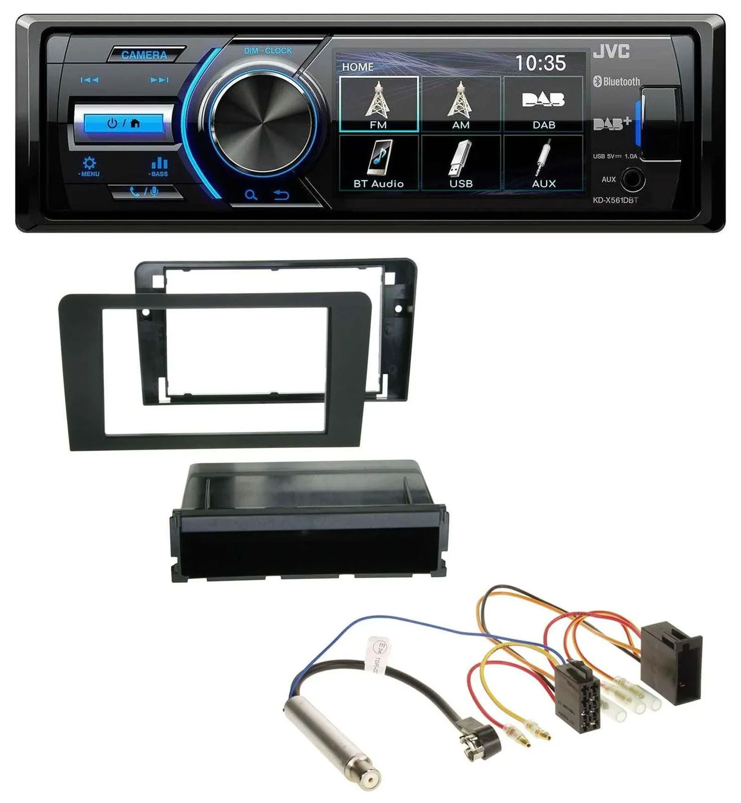 JVC Bluetooth MP3 USB DAB Autoradio für Audi A3 (8P 03-06) Symphony ISO