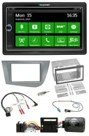 Blaupunkt Bluetooth 2DIN Lenkrad DAB USB TMC Navigation für Seat Leon 2005-2012