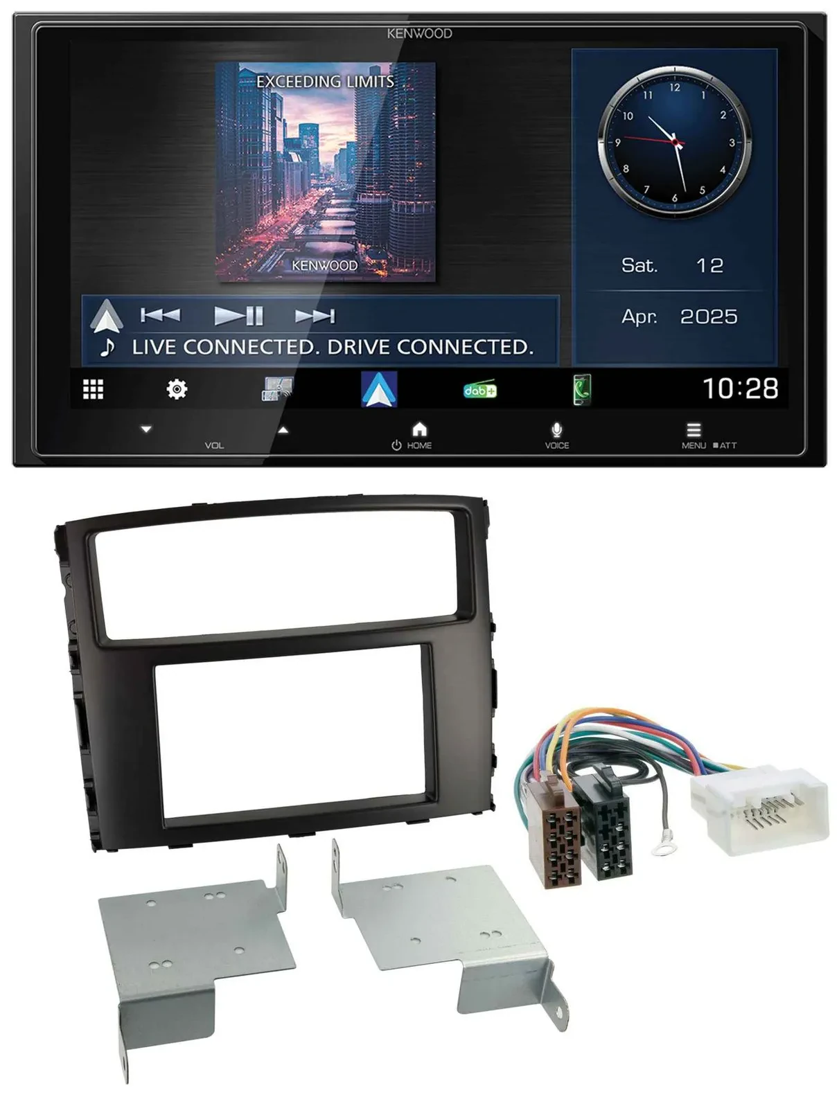 Kenwood Bluetooth 2DIN USB DAB MP3 Autoradio für Mitsubishi Pajero Shogun ab 14