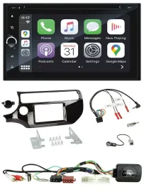 Автомагнитола для Kia Rio UB (с 2015) Blaupunkt 2DIN, Bluetooth, DAB, USB, DVD, поддержка кнопок на руле