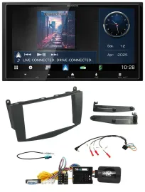 Автомагнитола для Mercedes C-Class 07–11 W20 Kenwood 2DIN Bluetooth USB DAB с поддержкой управления на руле