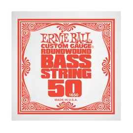 Струна для бас-гитары Ernie Ball P01650, сталь никелированная, круглая оплетка, калибр 50