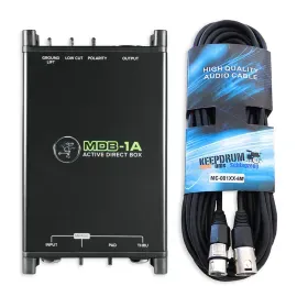 Mackie MDB-1A DI-Box Aktive Direct Box mit keepdrum Kabel