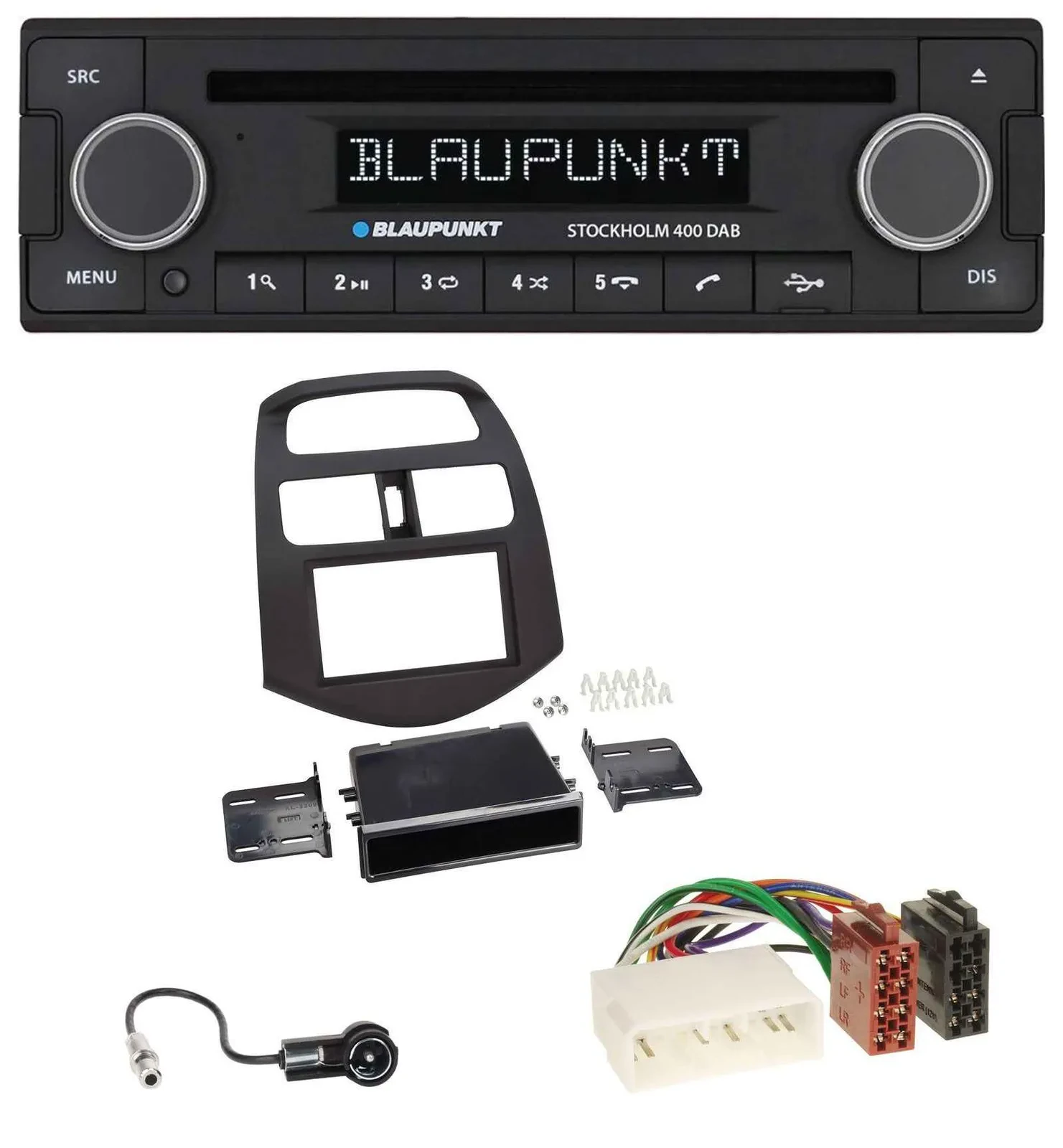Blaupunkt MP3 Bluetooth DAB CD USB Autoradio für Chevrolet Spark (KLM 2012-2013)