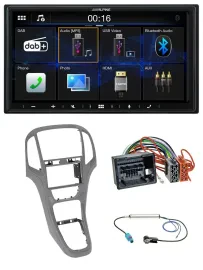 Автомагнитола Alpine 2DIN, Bluetooth, DAB, USB, для Opel Astra J (с 2009), титановый серый