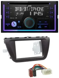 Автомагнитола JVC 2-DIN, DAB, Bluetooth, CD/USB/MP3 для Suzuki SX4 (с 2013)