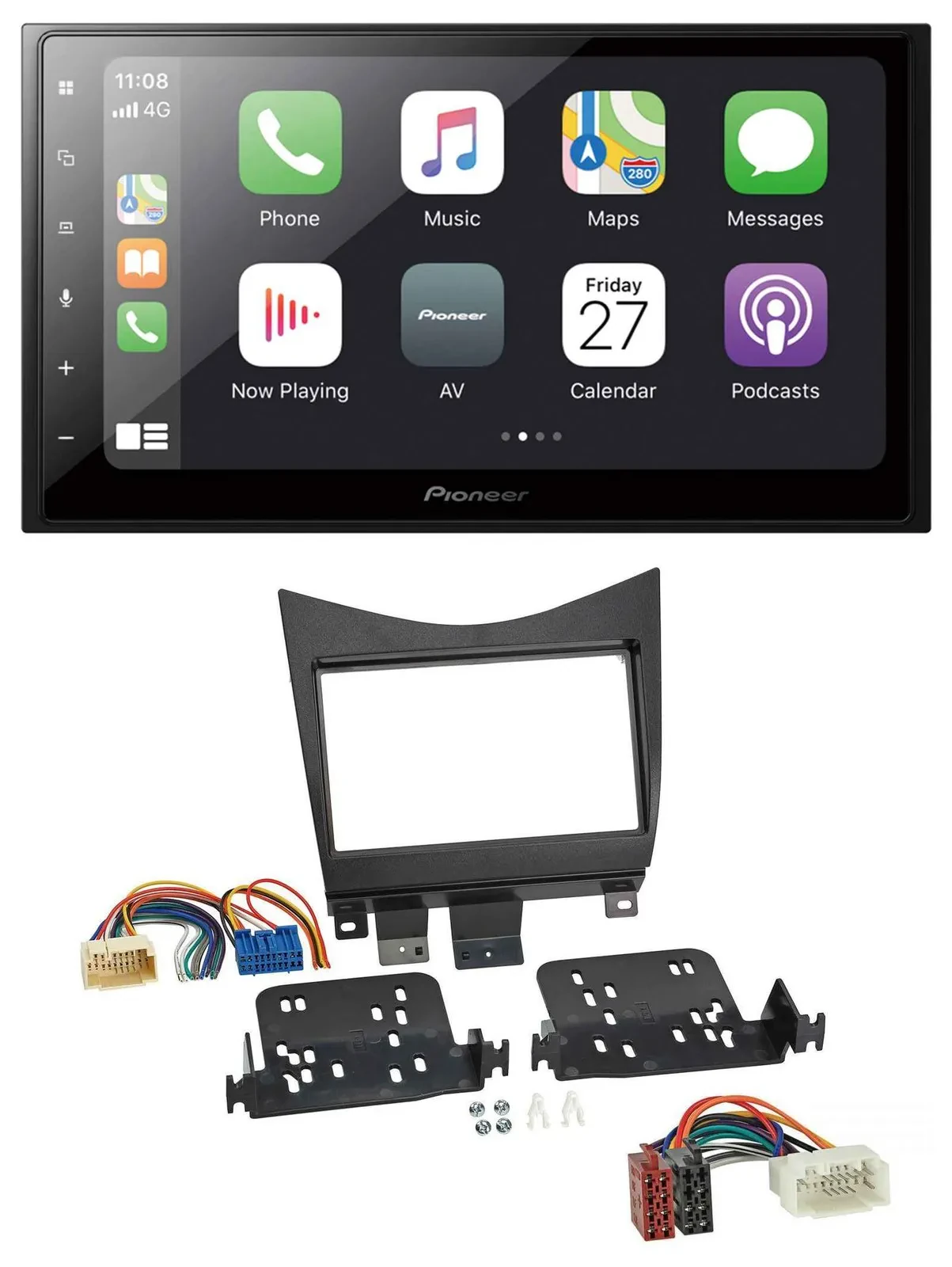 Автомагнитола для Honda Accord (2002–2008) Pioneer 2-DIN, MP3, Bluetooth, DAB, USB, черный