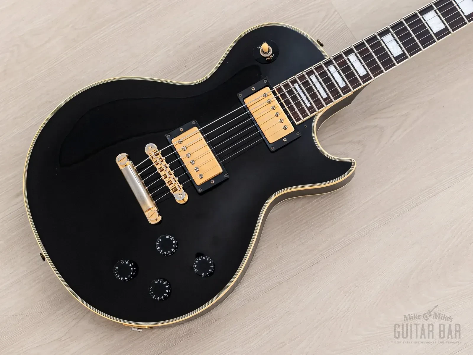 Б/У Электрогитара Orville By Gibson Les Paul Custom Black Beauty LPC-EB 1990, 490 Humbuckers