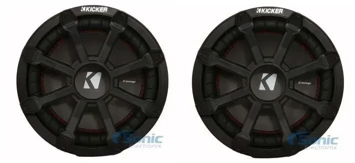 Сабвуфер пассивный Kicker 46CWTB102 10", 2 Ом, влагозащищённый, закрытый тубус (набор, 2 шт.)