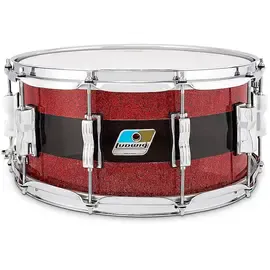 Малый барабан Ludwig Vistalite 50th Ann. Snare Drum 14 x 6.5 in. Red Sparkle/Smoke/Red Sparkle