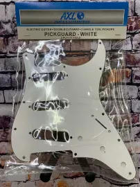 AXL Model PG-372-W 3-Pickup Single Coil Guitar Pickguard, White