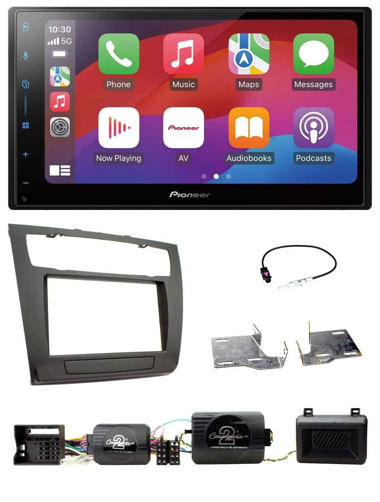 Автомагнитола для BMW 1 Series E87 Pioneer 2DIN, DAB, Bluetooth, USB, поддержка кнопок на руле, совместимость с PDC и автоматическим климат-контролем