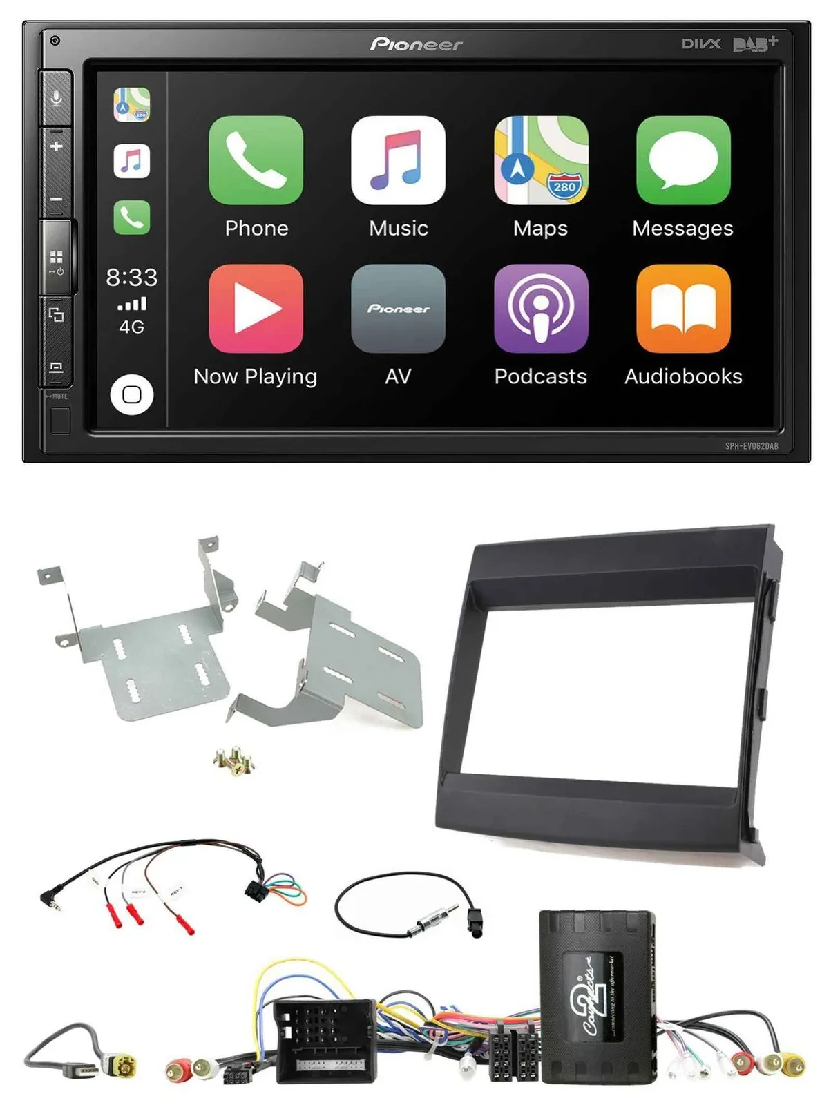 Pioneer USB Lenkrad DAB 2DIN Bluetooth Autoradio für Porsche Cayenne 11-16 Infoa