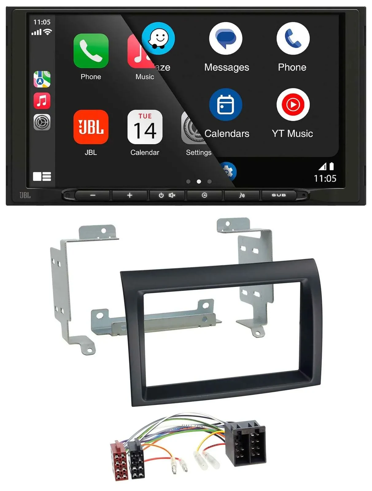 JBL USB 2DIN MP3 Bluetooth AUX Autoradio für Citroen Jumper Peugeot Boxer Fiat D