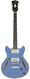 Электрогитара полуакустическая D'Angelico Excel Mini DC Tour Semi-hollowbody Slate Blue