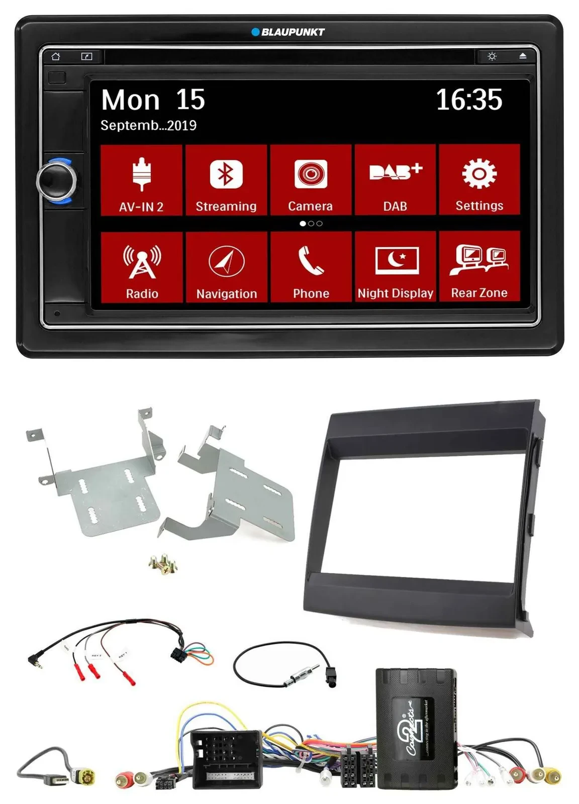 Blaupunkt 2DIN USB DAB Lenkrad Bluetooth TMC Navigation für Porsche Cayenne 11-1