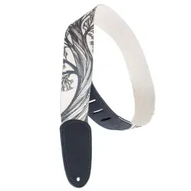 Henry Heller David Hale 2" Wide Cotton Guitar Strap with Leather Ends #HDHCP-03