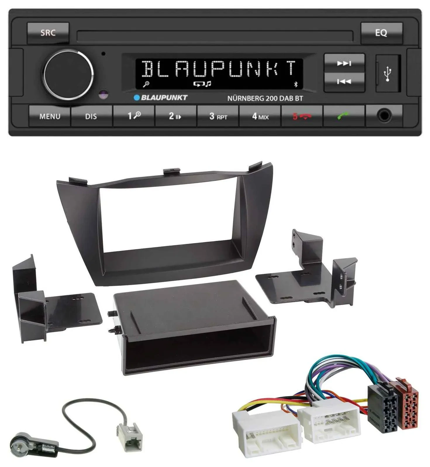 Blaupunkt USB DAB MP3 Bluetooth Autoradio für Hyundai ix35 (LM, 2010-2013)