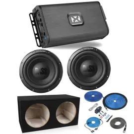 Сабвуфер пассивный для авто NVX VADM2 v2 + 2x Alpine W12S4 12" (набор) с корпусом из MDF и комплектом проводов