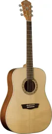 Washburn WD7S Harvest Series Dreadnought Acoustic Guitar - Natural Gloss