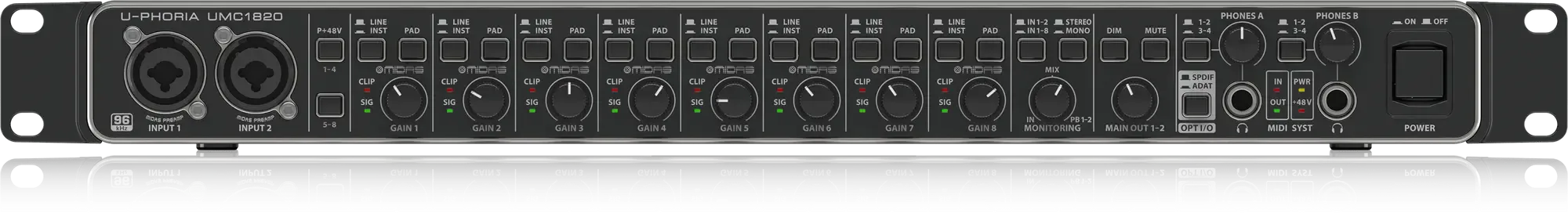 Внешняя звуковая карта Behringer U-Phoria UMC1820