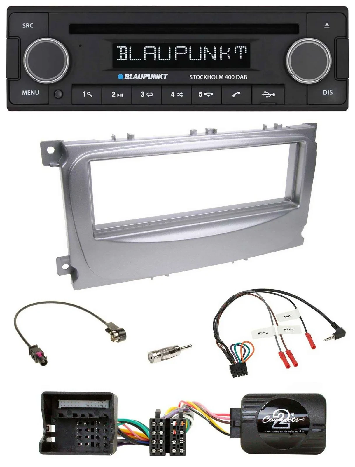 Blaupunkt Lenkrad Bluetooth DAB CD USB Autoradio für Ford S-Max Mondeo 2007-2014