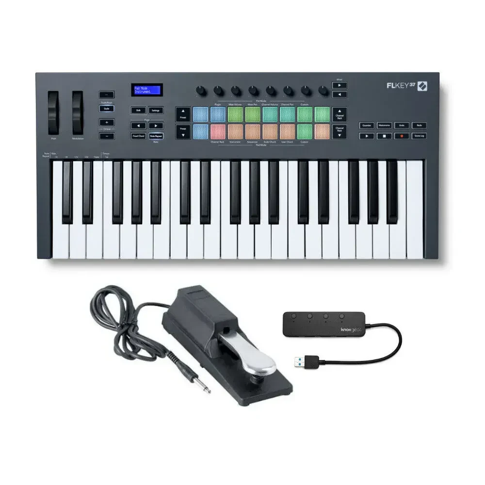 MIDI-контроллер Novation FLkey 37 37-Key (набор) с педалью сустейна и USB-хабом